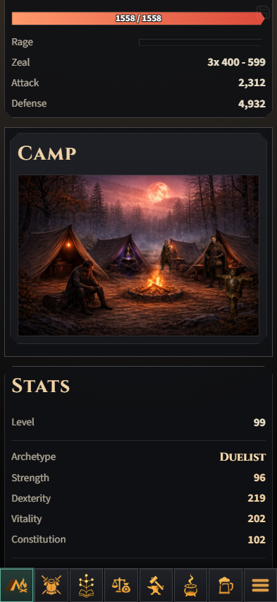 The camp on mobile